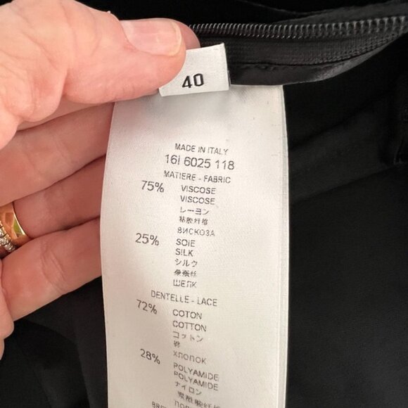 Givenchy black velour lace tank top size 40 - Picture 8 of 8